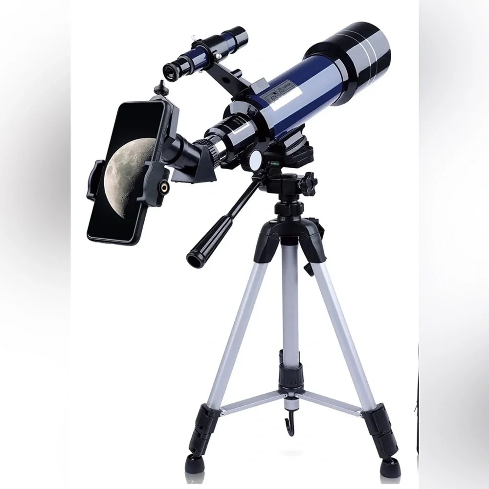 Blue Telescope with Tripod
